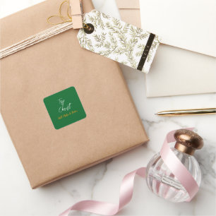 Try Christ Forest Green Square Sticker