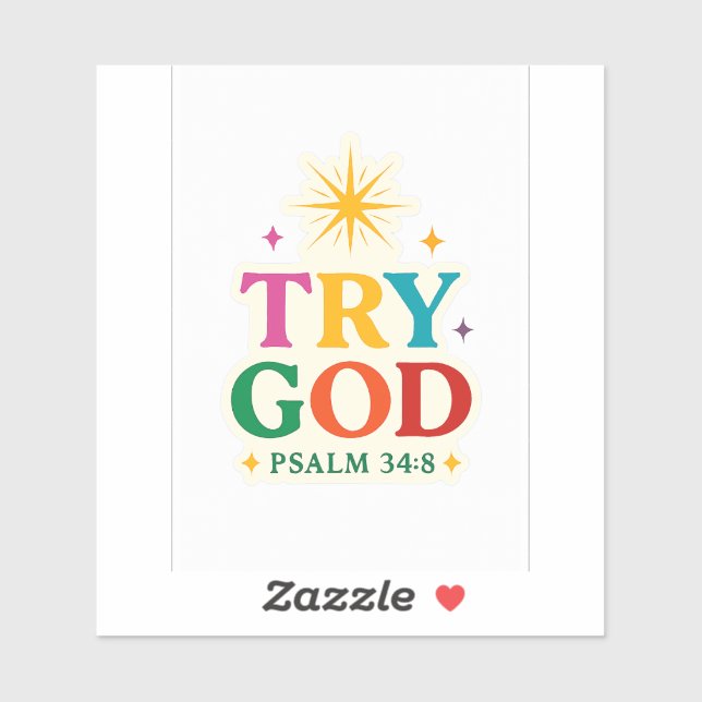 Try God – FaithFuel Sticker for Everyday Encourage (Sheet)