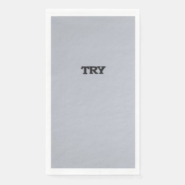 Try Grey Kitchen Towel Napkin (Front)