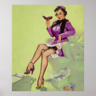 Try New Shoes Women Pin Up Poster