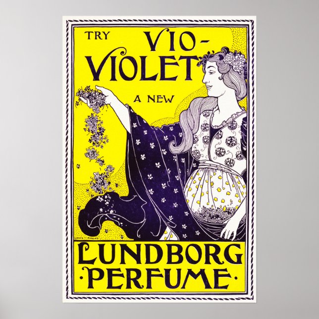 Try New VIOLET Lundborg Perfume Art by Louis Rhead Poster (Front)