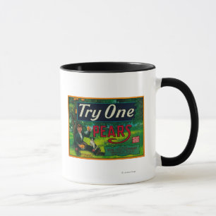 Try One Pear Crate Label Mug