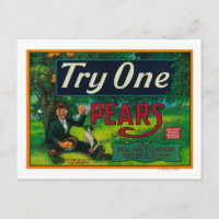 Try One Pear Crate Label