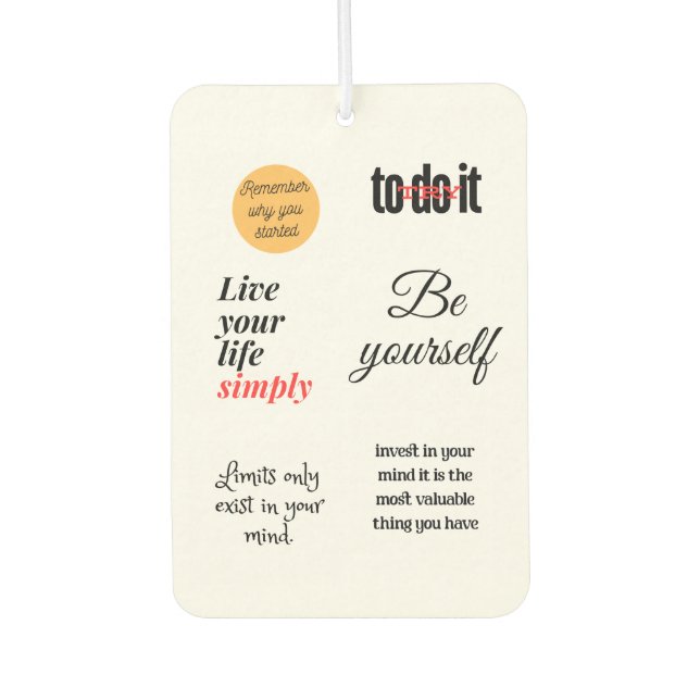 try to do it  car air freshener (Front)