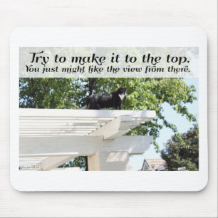 Try to Make It Cat Motivational Slogan Art Mouse Pad