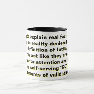 Trying to explain real facts, "man-splaining" mug