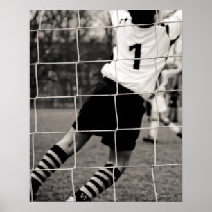 Trying to protect the team with the net in focus poster