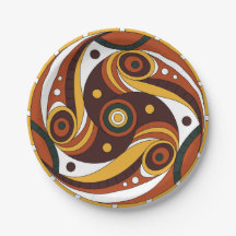 Trypillian Culture Ancient Spiral Paper Plates