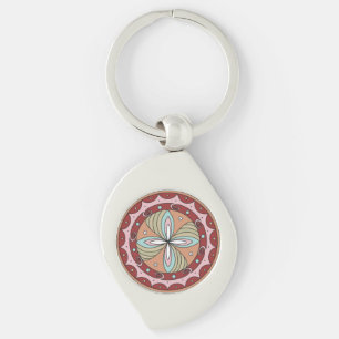 Trypillian Floral Solar Rosette Leaf Keychain