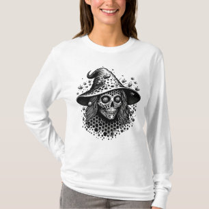 Trypophobia Witches Skull Creepy Halloween Design T-Shirt