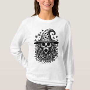 Trypophobia Witches Skull Creepy Halloween Design T-Shirt
