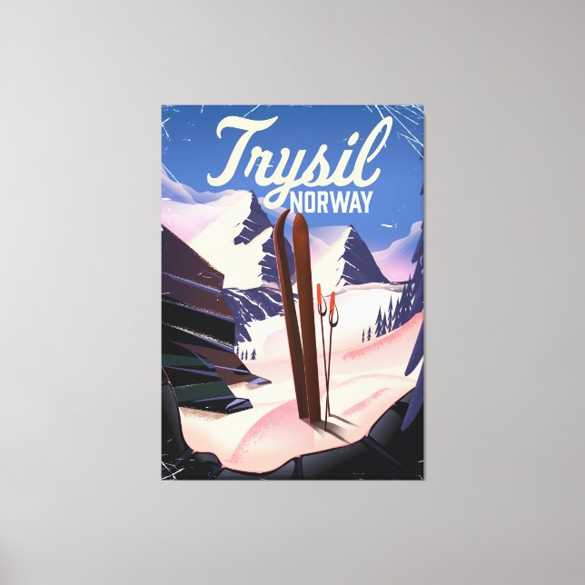 Trysil Norway ski Canvas Print (Front)