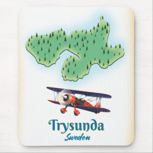 Trysunda Sweden map Mouse Pad