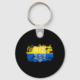 Tryzub Stand United With Ukraine Trident Ukrainian Key Ring