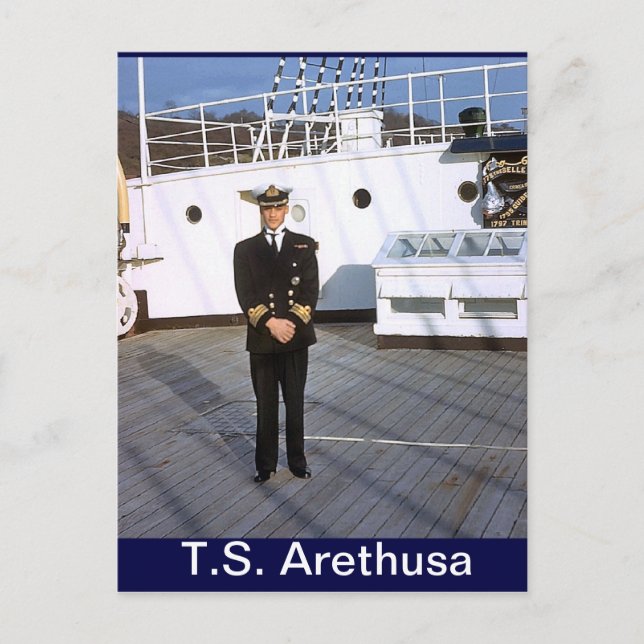 TS Arethusa, CHief P0, captain for a day Postcard (Front)