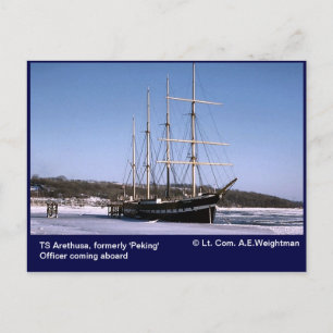 TS Arethusa,icebound Postcard