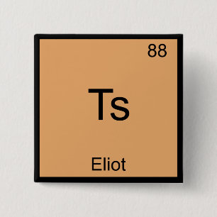Ts - Eliot Funny Chemistry Element Symbol T-Shirt 15 Cm Square Badge