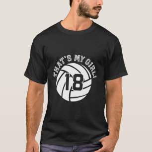 T'S My 18 Volleyball Player Mum Or Dad T-Shirt