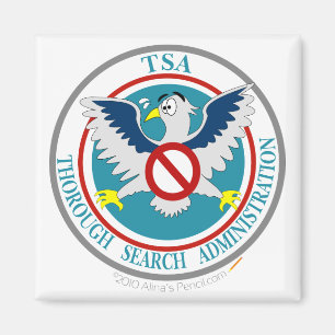 TSA Funny Logo with Cartoon Eagle Magnet