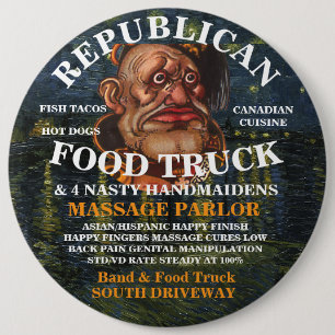 TSA FV YARD SIGN VD STD TRUMP TRUMPS REPUBLICAN PA 6 CM ROUND BADGE