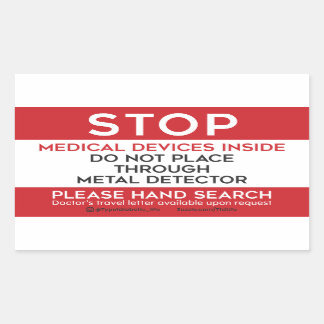 TSA Medical Devices Rectangular Sticker