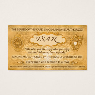 TSAR Card from Robert Anton Wilson (100 cards)
