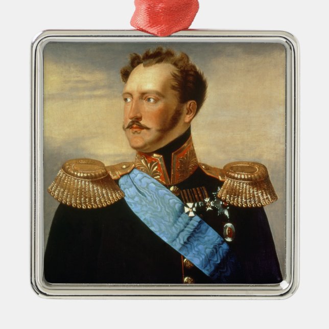 Tsar Nicholas I Metal Tree Decoration (Front)
