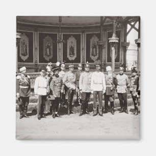 Tsar Nicholas II (1868-1918) standing in the garde Magnet