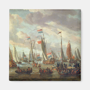 Tsar Peter I  visiting England in January 1698 Magnet