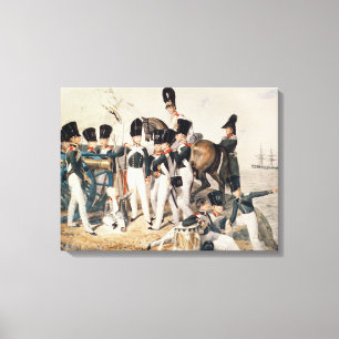 Tsarevich Alexander with his Cadets at Canvas Print