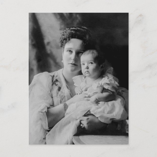 Tsarina Alexandra of Russia & Tsarevitch Alexis Postcard (Front)