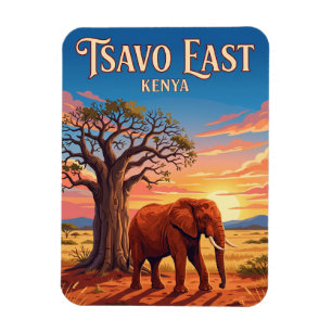 Tsavo East National Park Kenya Magnet