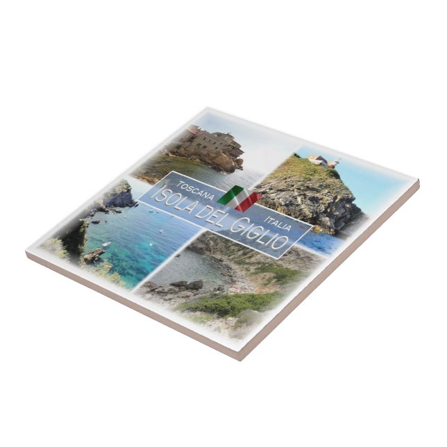 TSC019 GIGLIO ISLAND, Mosaic, Tuscany, Tile (Side)