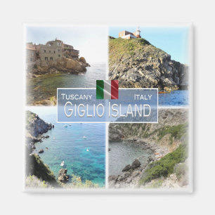 TSC025 GIGLIO ISLAND, Mosaic, Tuscany, Fridge Magnet