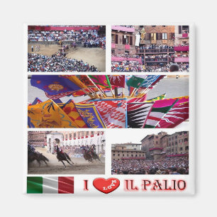 TSC062 SIENA, The Palio I Love, Mosaic, Fridge Magnet