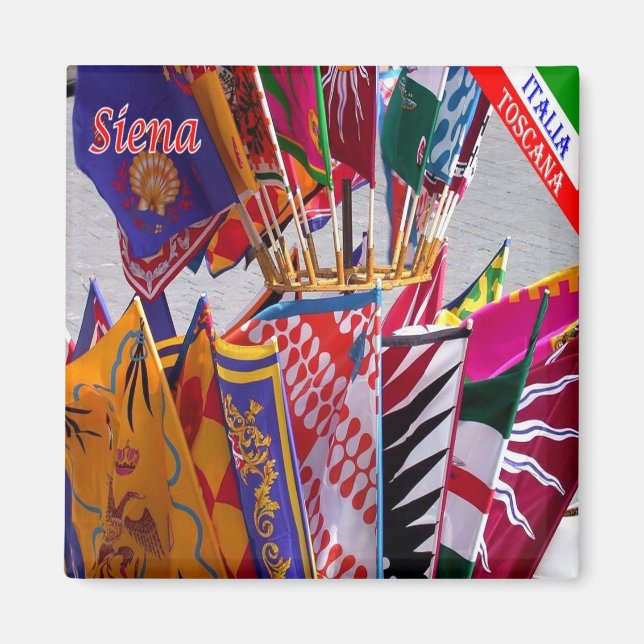 TSC063 SIENA, Banners of the Contrade, Fridge Magnet (Front)