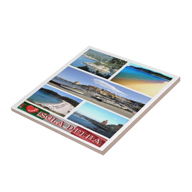 TSC067 ELBA ISLAND I Love, Tuscany,  Tile (Side)