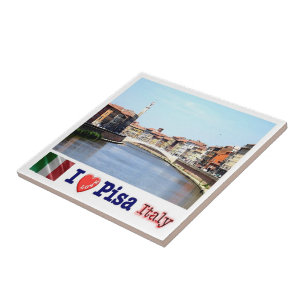 TSC100 PISA I Love, Lungarno, Tuscany, Tile