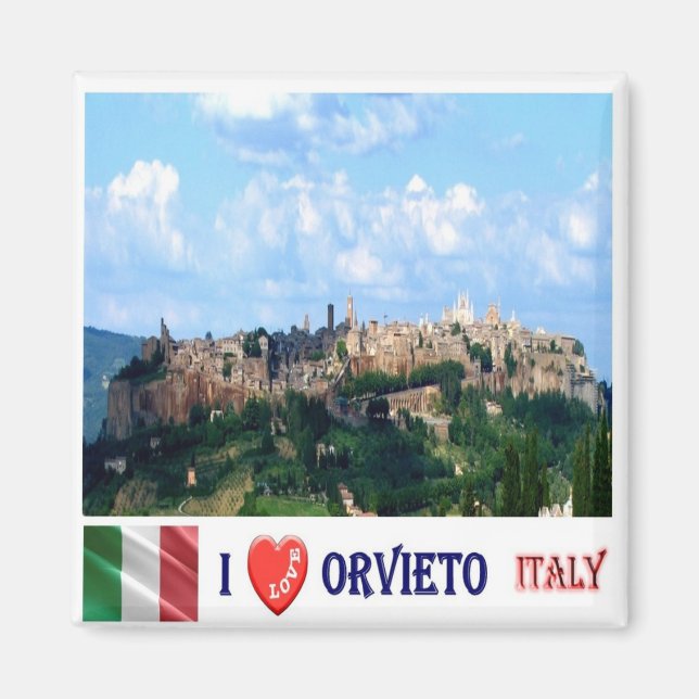 TSC103 ORVIETO I Love, Tuscany, Italy, Fridge Magnet (Front)