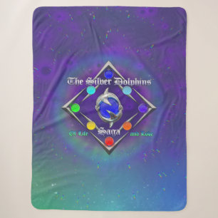 TSDS: Of life and Love Logo Blue and Green Sherpa Blanket