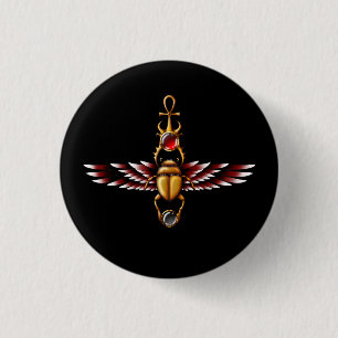 TSDS: Seth's Scarab Coat Graphic 3 Cm Round Badge