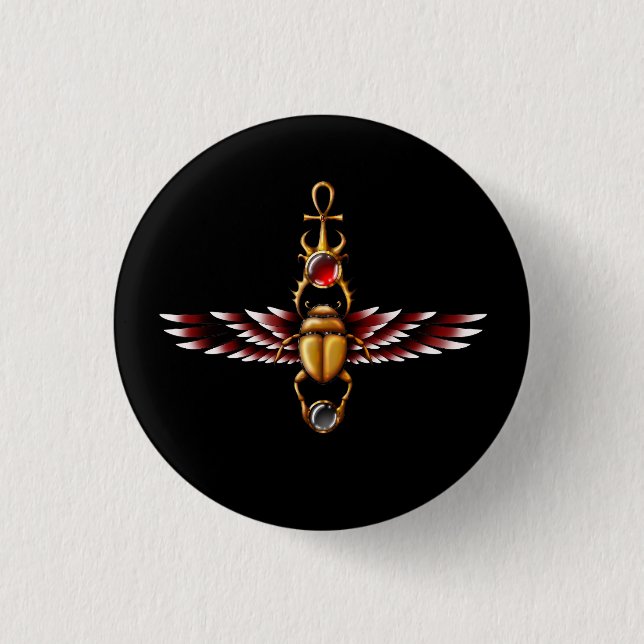TSDS: Seth's Scarab Coat Graphic 3 Cm Round Badge (Front)
