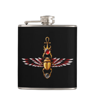 TSDS: Seth's Scarab Coat Graphic Hip Flask