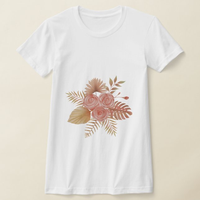 tshirt for boho flower lovers  (Laydown)