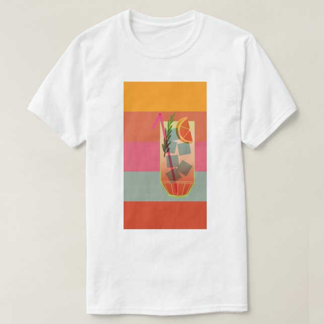 Tshirt for men cocktail orange  (Design Front)