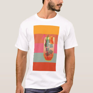 Tshirt for men cocktail orange