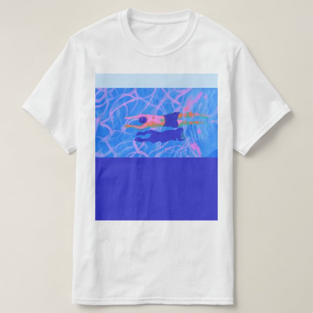 Tshirt for men sommer water piscine  (Design Front)