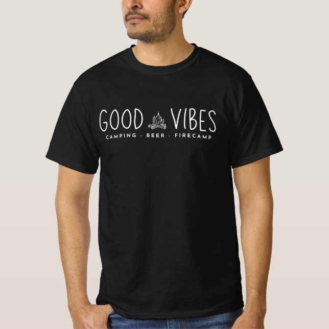 Tshirt good vibes camping (Front)