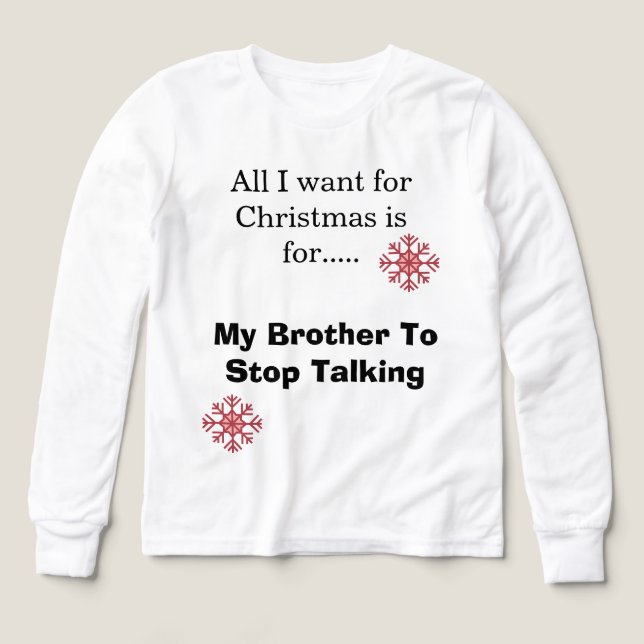 Tshirt Kids Long Sleeve- Funny Xmas  (Design Front)