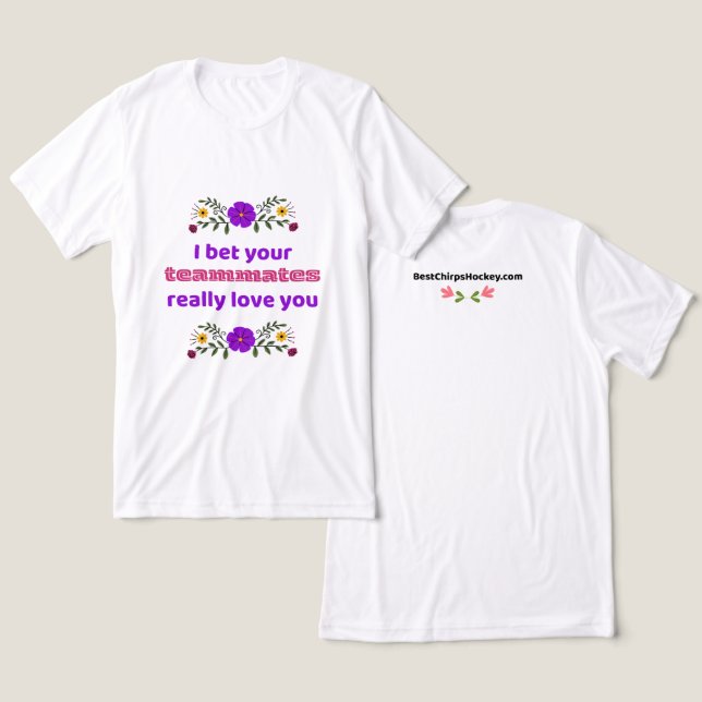 Tshirt Men Hockey Gift Teammates  (Design Front & Back)
